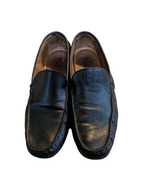 Cardiff Black Handmade Portuguese leather driving shoes Size 12.5 Comfort Luxe